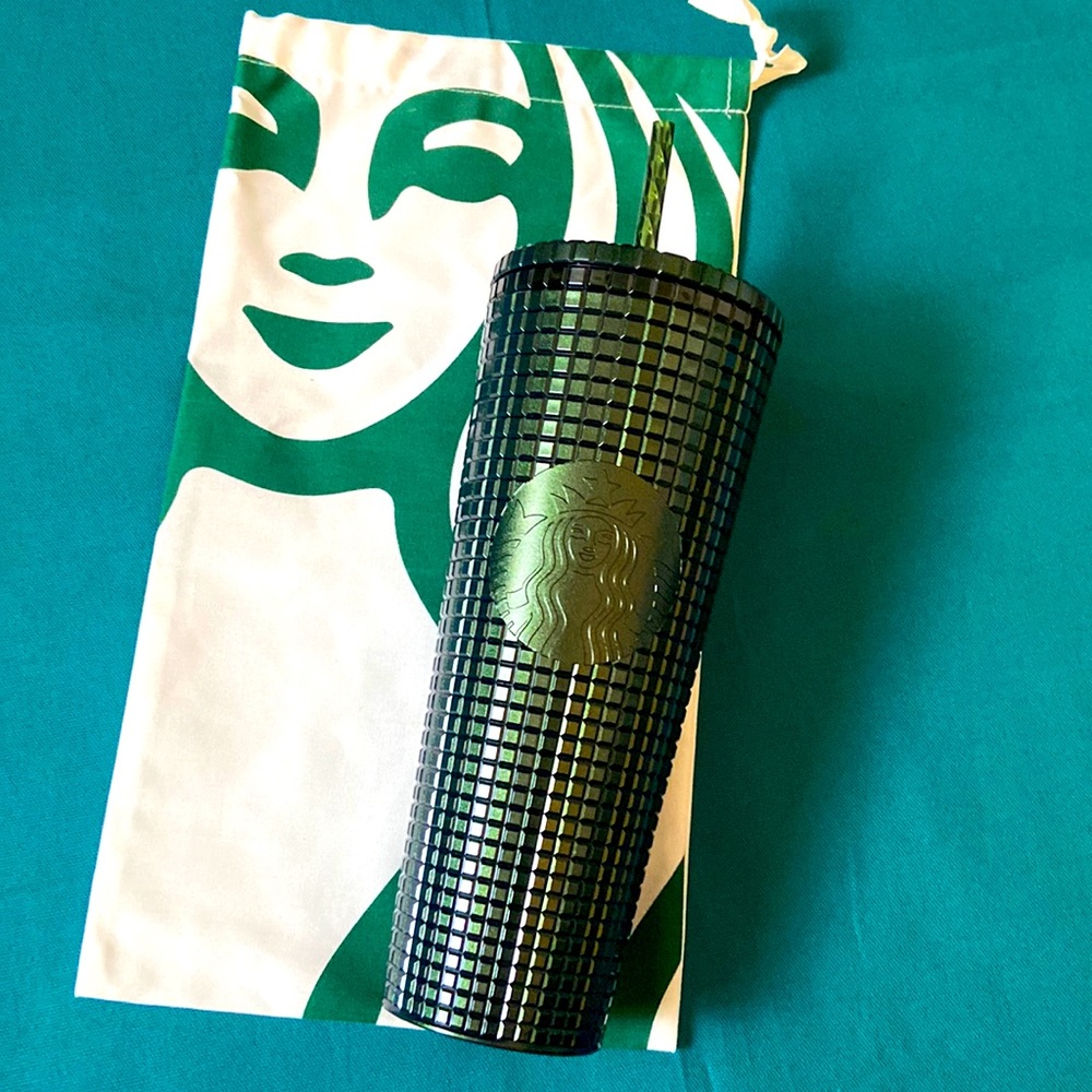 Starbucks Shimmer Green Grid Venti Tumbler